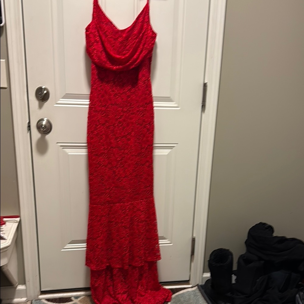 Fashion Nova Elegant Red Maxi Dress